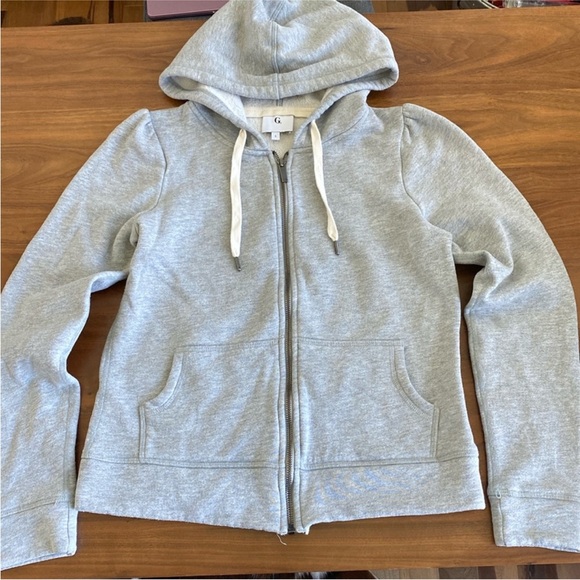 G. The Label by Goop Puff Sleeve Zip Hoodie Size Small - Picture 3 of 7